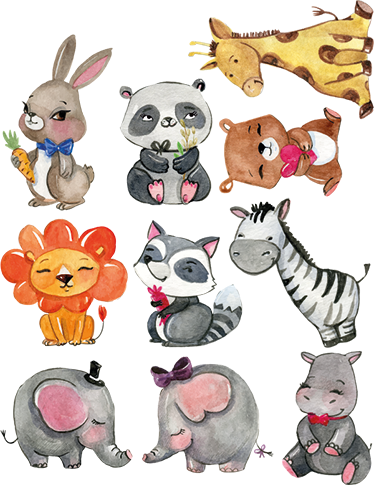Kids carpet jungle animal stickers - TenStickers