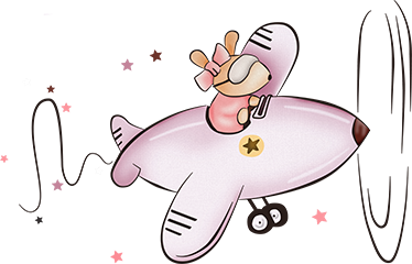 Kids carpet little mouse on an airplane - TenStickers