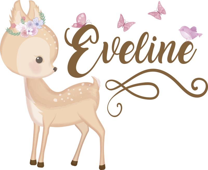 Kids carpet with custom deer sticker - TenStickers