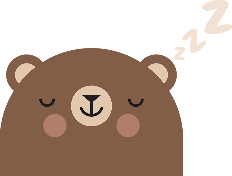 Kids carpet bear for children's bed - TenStickers