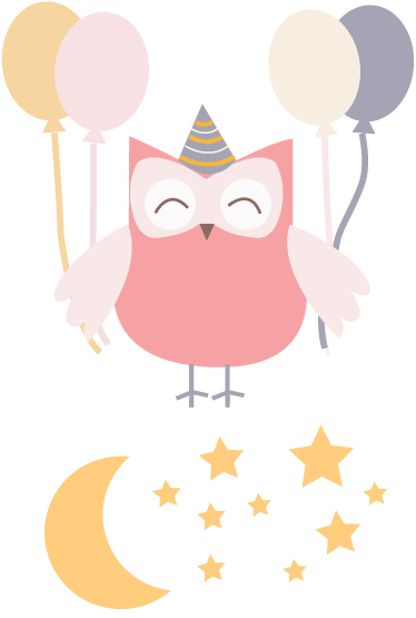 Kids carpet featuring festive owl design - TenStickers