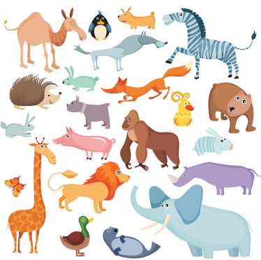 Kids carpet wild animal stickers - TenStickers
