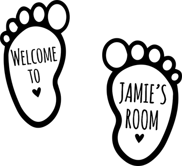Kids carpet with personalized baby feet design - TenStickers