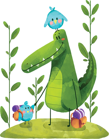 Kids carpet swamp companions - TenStickers