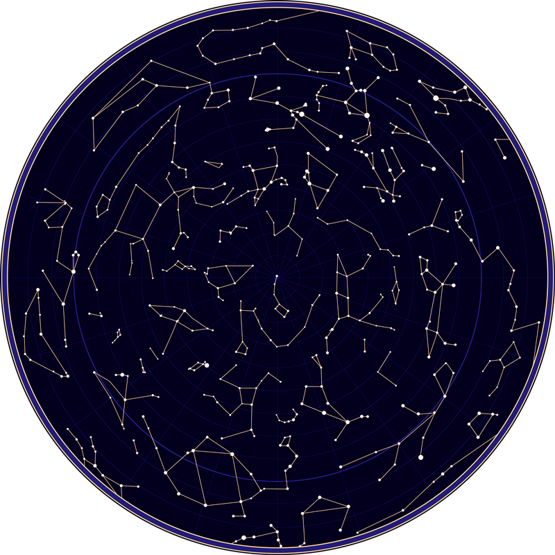 Kids carpet constellation map - TenStickers