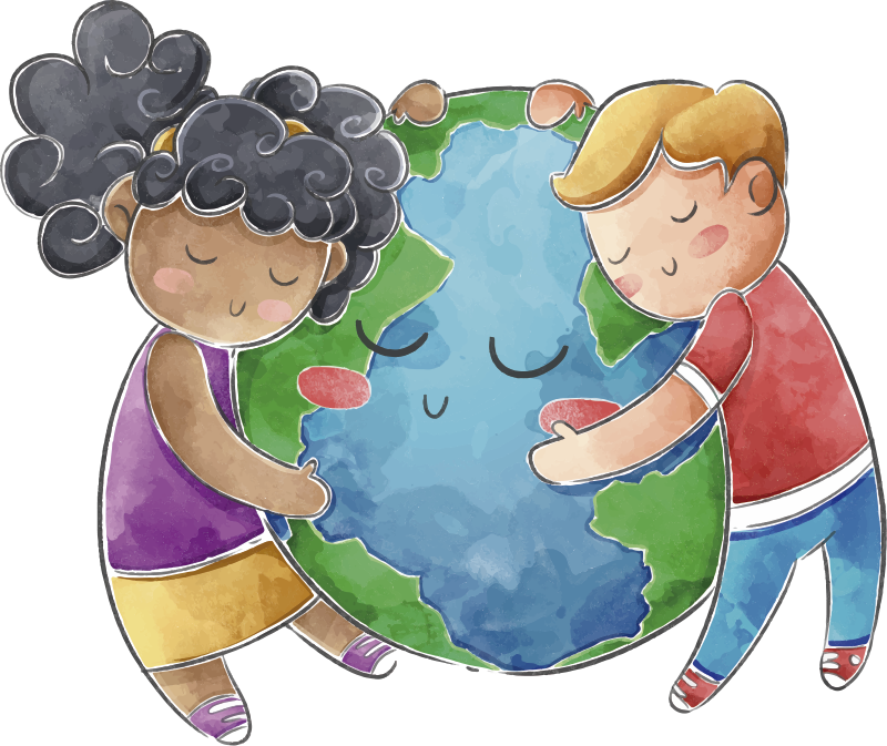 Kids carpet world map for kids - TenStickers