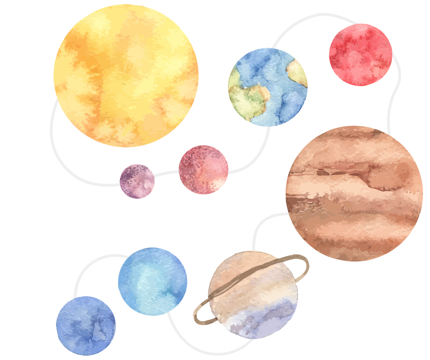 Kids carpet solar system map for playful learning - TenStickers