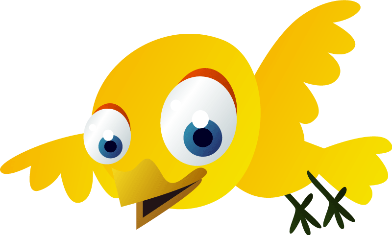 Kids carpet yellow flying bird design - TenStickers