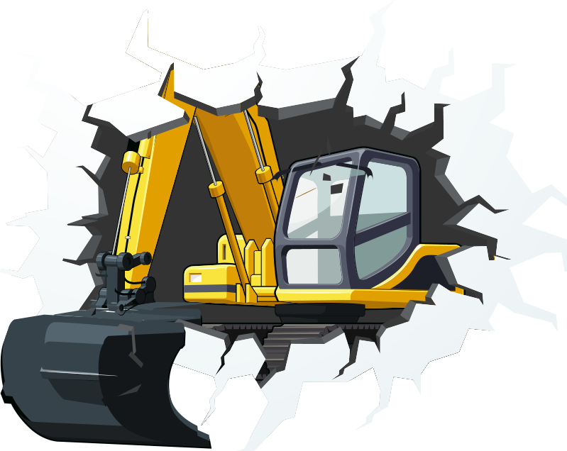 Kids carpet bagger hole in the wall - TenStickers