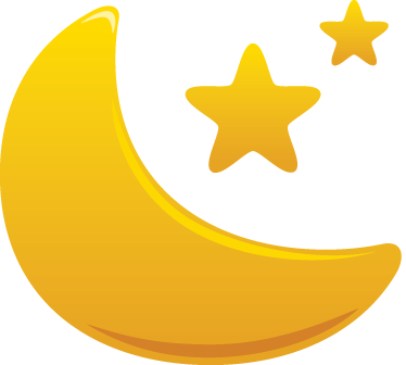 Kids carpet half moon and stars design - TenStickers