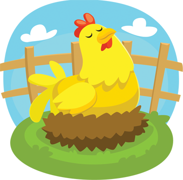 Kids carpet laying hen design for playrooms - TenStickers