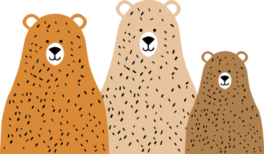 Kids carpet three bear friends - TenStickers
