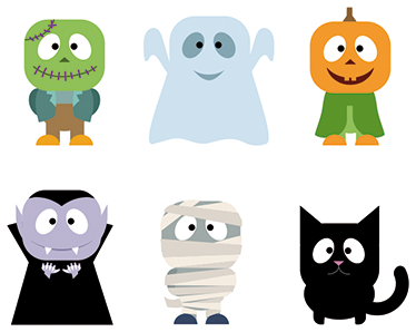 Kids carpet halloween monster stickers - TenStickers