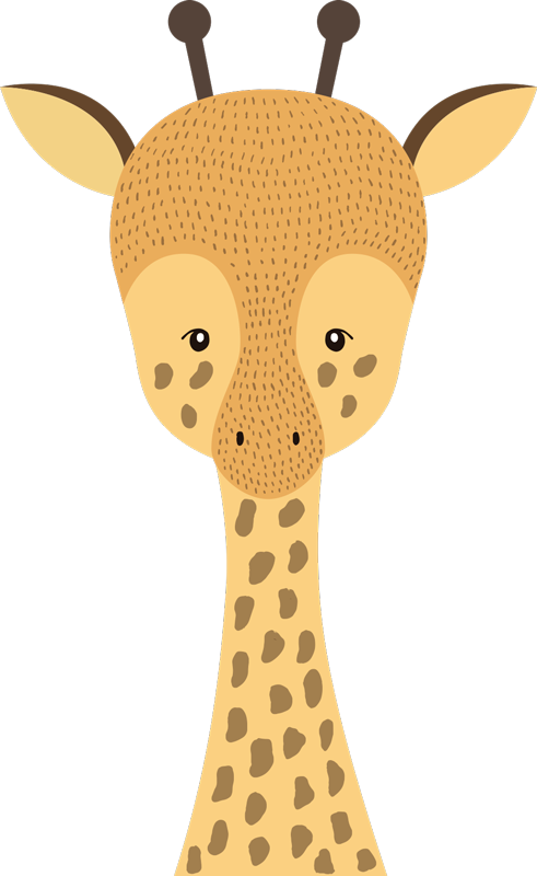 Kids carpet baby giraffe drawing - TenStickers