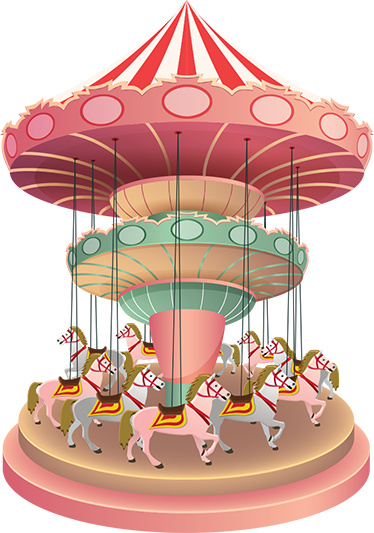 Kids carpet fair carousel - TenStickers