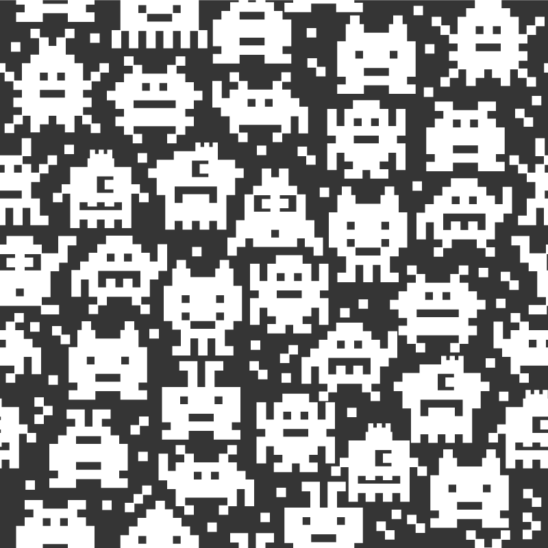 Kids carpet featuring video game monsters - TenStickers
