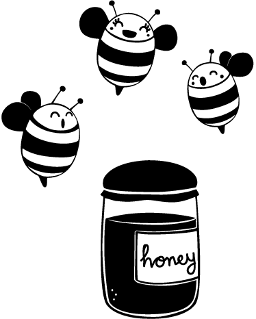Kids carpet honey and bees design - TenStickers