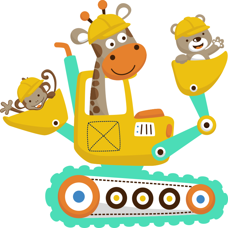 Kids carpet animal loader - TenStickers