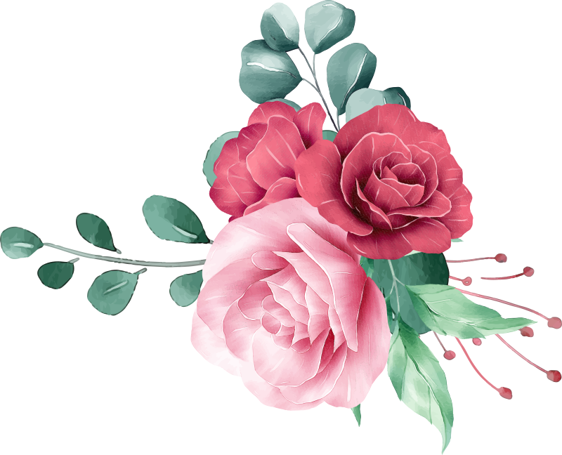 Bedroom carpet peony bouquet - TenStickers