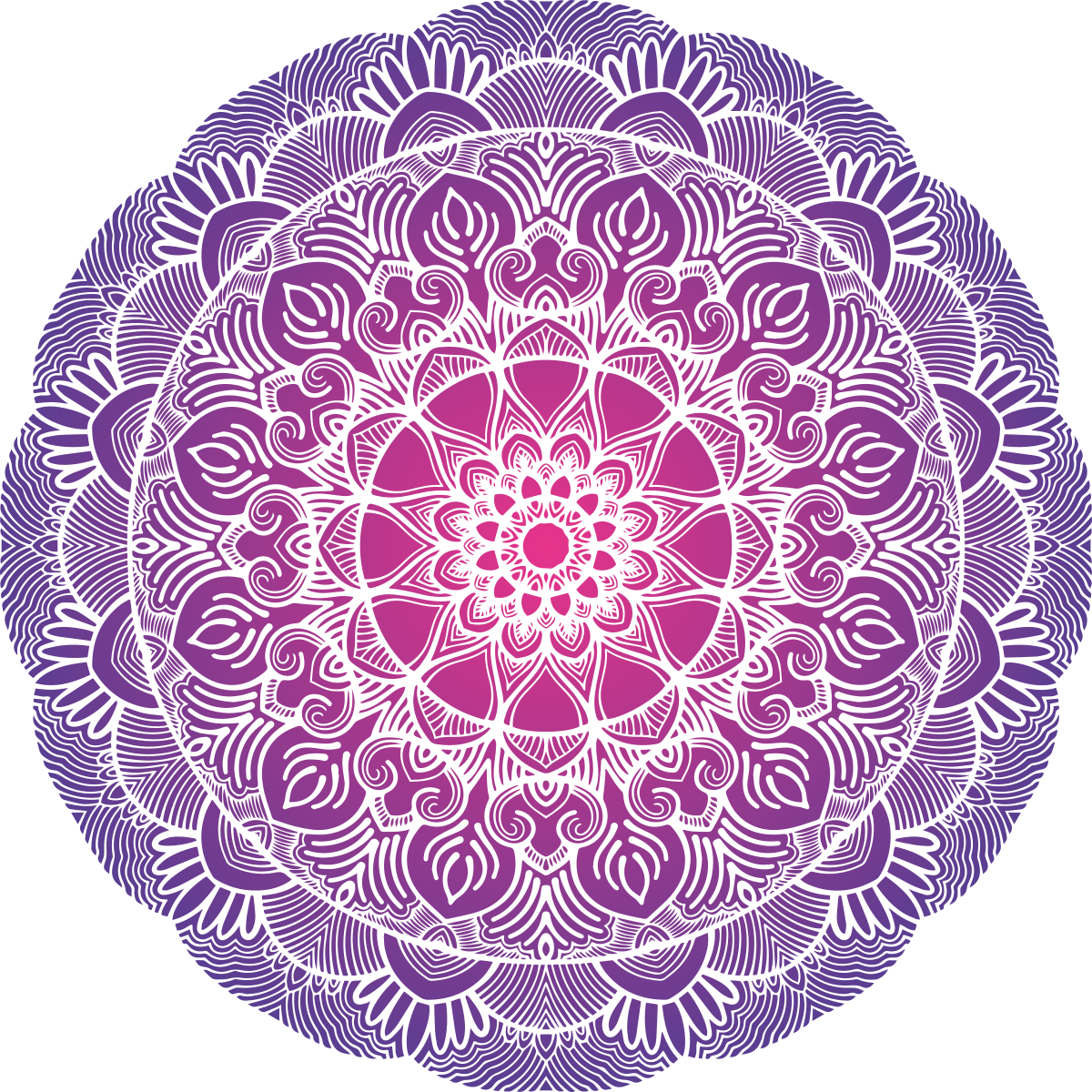 Bedroom carpet purple flower of life mandala - TenStickers