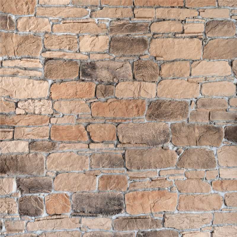 Bedroom carpet in light brown stone brick pattern - TenStickers