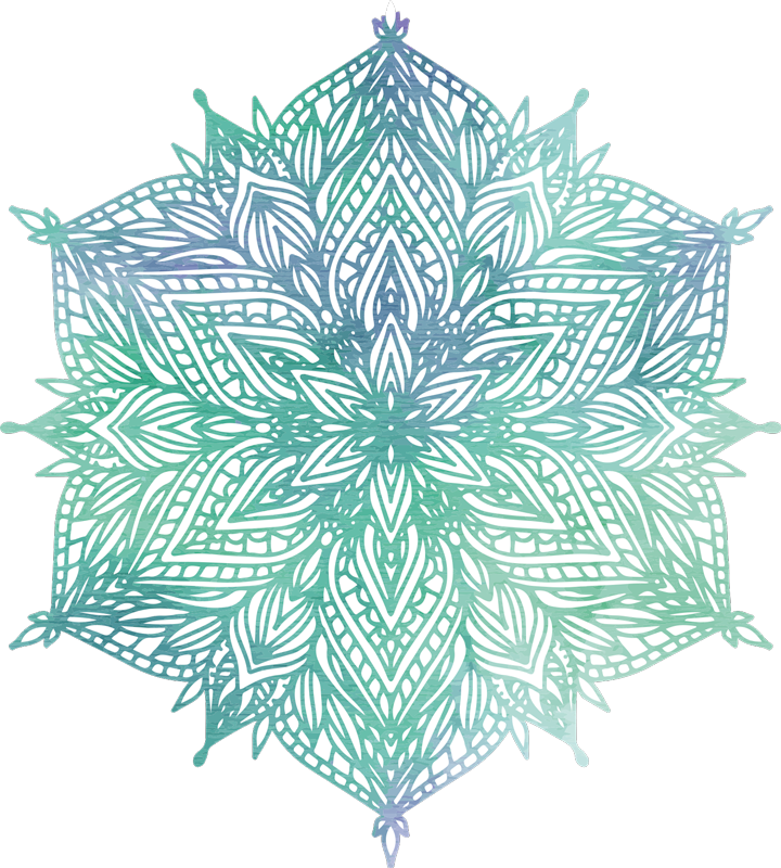 Turquoise mandala bedroom carpet - TenStickers
