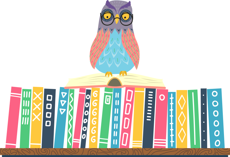 Bedroom carpet cartoon owl with glasses - TenStickers