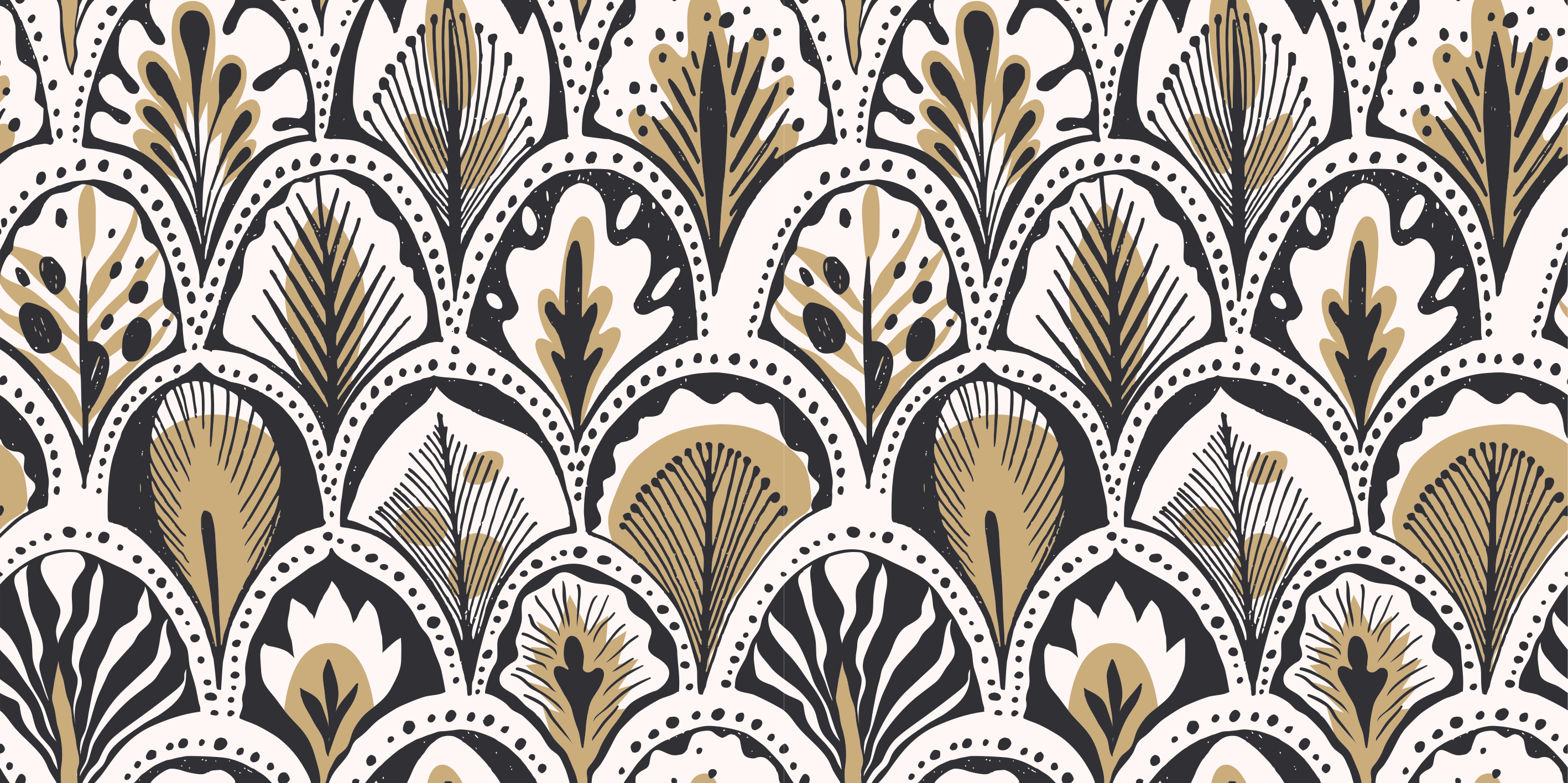 Bedroom carpet with art deco fan design - TenStickers