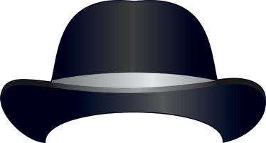 Bedroom carpet bowler hat adhesive - TenStickers