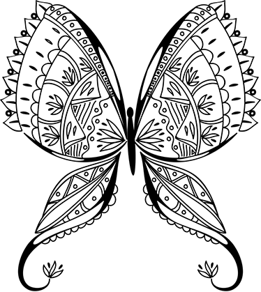 Bedroom carpet graceful butterfly design - TenStickers