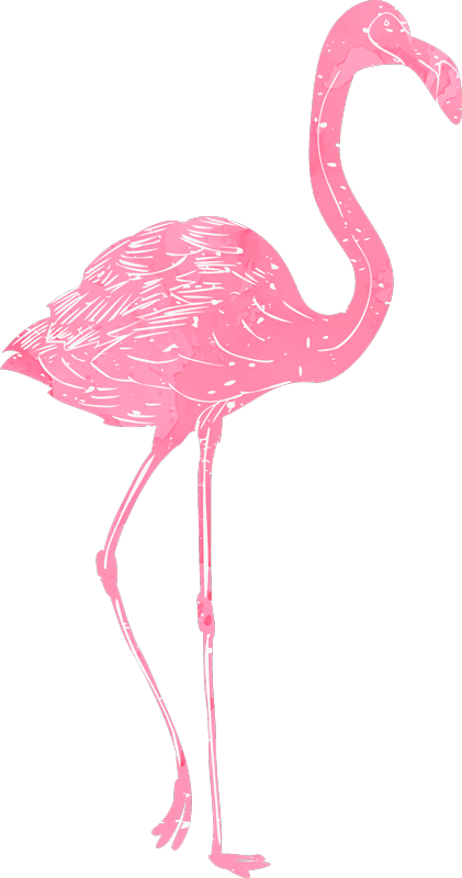 Bedroom carpet in watercolor flamingo design - TenStickers