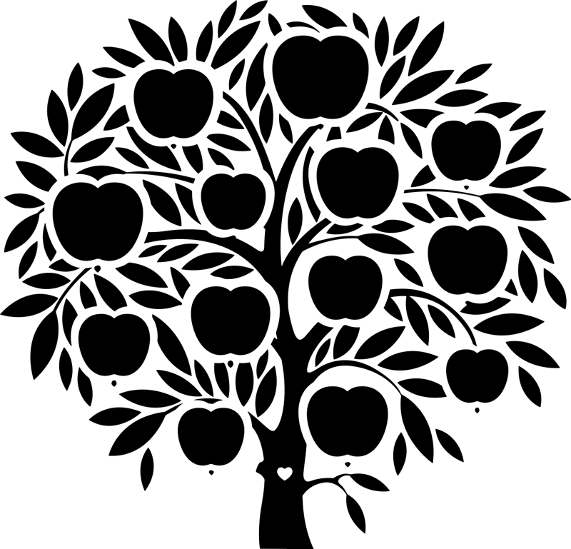 Bedroom carpet family tree names - TenStickers