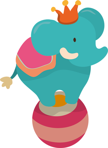 Kids carpet balancing elephant design - TenStickers