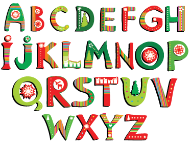 Kids carpet green and red alphabet design - TenStickers