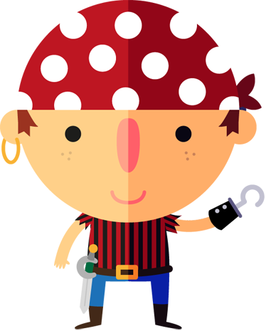 Kids carpet with pirate illustration - TenStickers