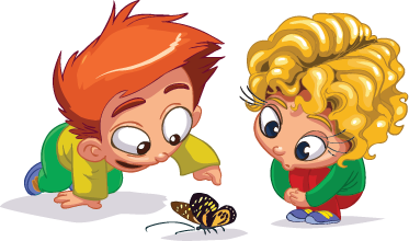 Kids carpet curious kids vinyl rug - TenStickers
