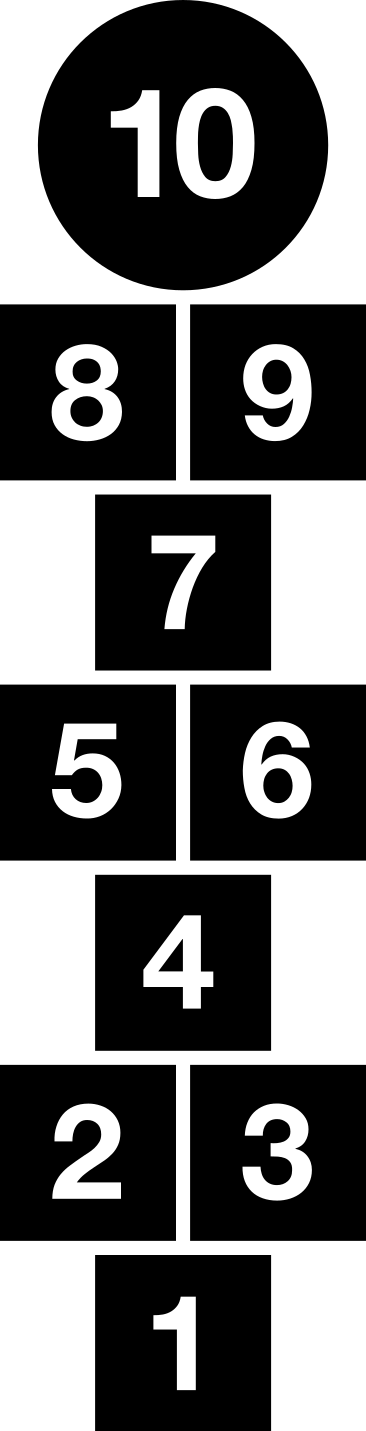 Game rug with hopscotch squares design - TenStickers