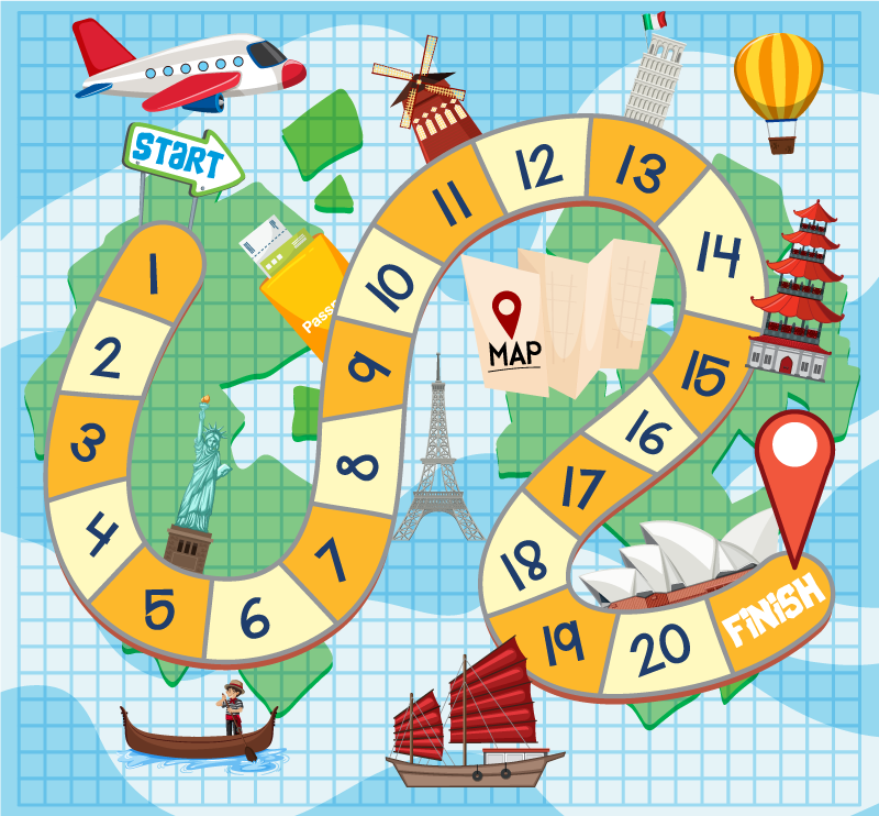 Game rug for board game map play area - TenStickers