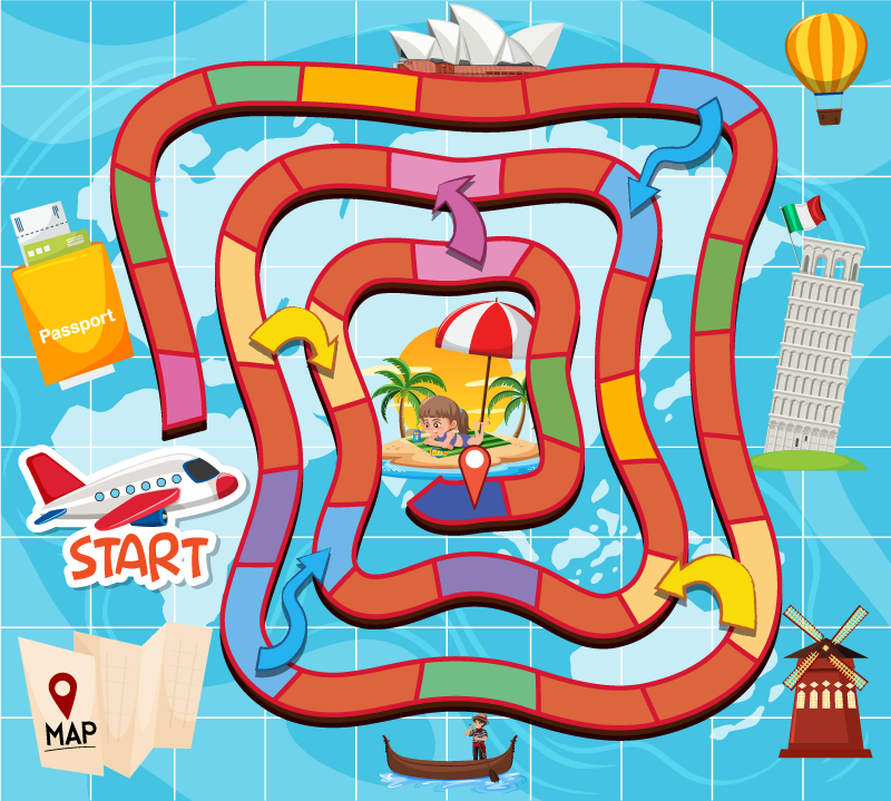 Game rug for board game travel - TenStickers