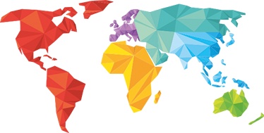 Map rug geometric world map vinyl wall decor - TenStickers