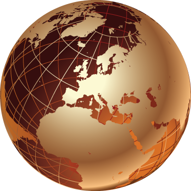 Map rug golden world map of europe - TenStickers