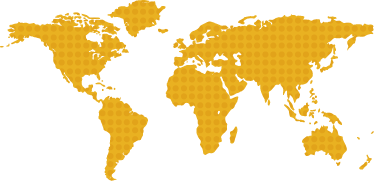 Map rug yellow world map with dots - TenStickers