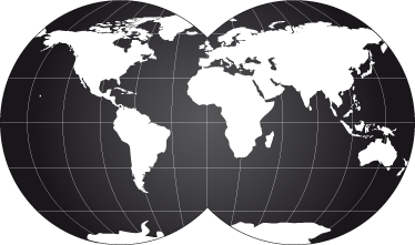 Map rug double globe earth decorative vinyl - TenStickers