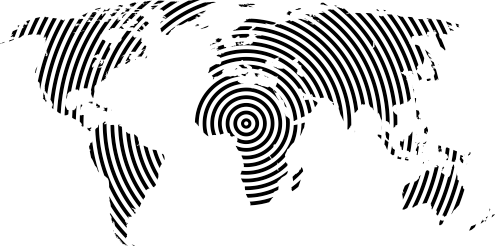 Map rug with circular texture - TenStickers