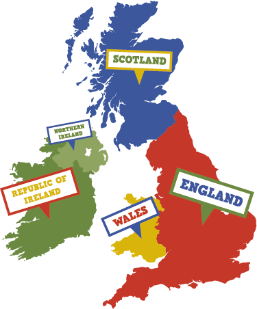 Map rug educational uk map vinyl rug - TenStickers