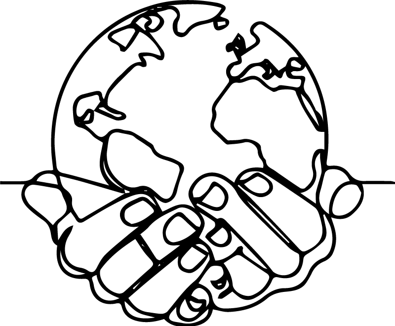 Map rug minimalist earth design - TenStickers