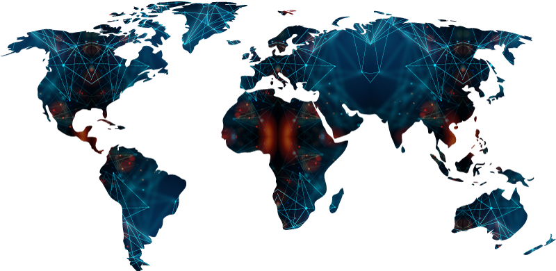 Map rug geometrical world map design - TenStickers