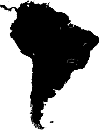 Map rug south america silhouette vinyl - TenStickers