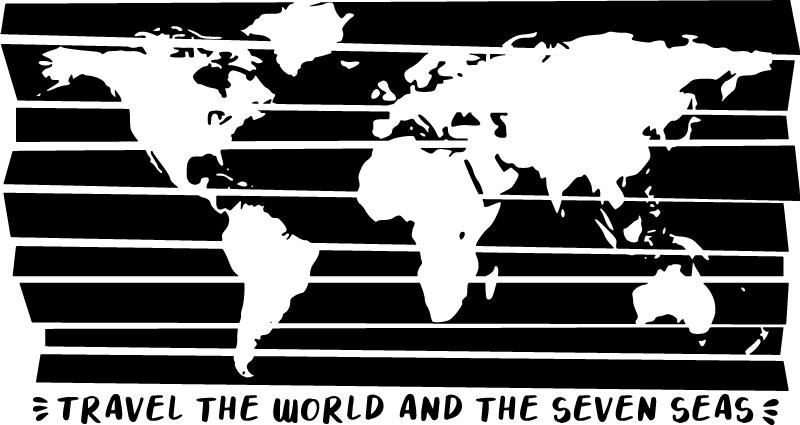 Map rug explore the globe - TenStickers