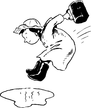 Kids carpet jumping in puddles - TenStickers